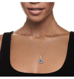 1.80 ct. t.w. Simulated Sapphire and .52 ct. t.w. CZ Pendant Necklace in Sterling Silver. 18 inches $30.14 Necklaces