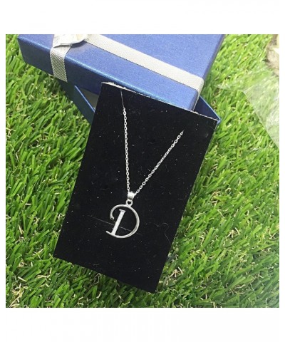 26 Alphabet Letter Pendant Necklace 925 Sterling Silver Cubic Zirconia Initial Necklaces With 18" Gifts for Women Girls Alpha...