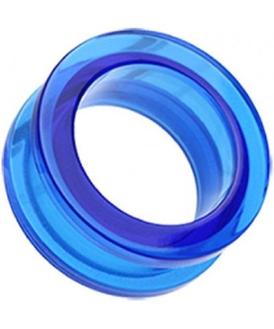 Basic Acrylic Screw-Fit Ear Gauge Tunnel Plug 3/4" (19mm), Blue $9.35 Body Jewelry