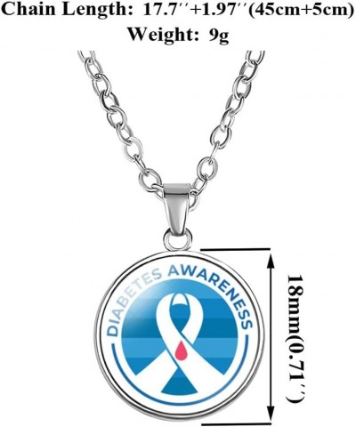 Medical Alert Necklaces for Men Women Type 1/2 Diabetes Diabetic Pendant Necklace Star of Life Caduceus Identification Charms...