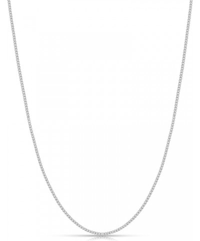 1.2mm Box Chain Necklace for Women, 16"-24" 18K Gold and Silver Plated Necklace Chain for Women, Thin Stainless Steel Chain W...