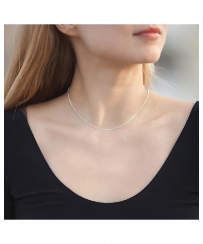 1.2mm Box Chain Necklace for Women, 16"-24" 18K Gold and Silver Plated Necklace Chain for Women, Thin Stainless Steel Chain W...