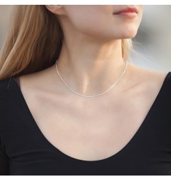 1.2mm Box Chain Necklace for Women, 16"-24" 18K Gold and Silver Plated Necklace Chain for Women, Thin Stainless Steel Chain W...