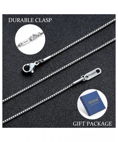 1.2mm Box Chain Necklace for Women, 16"-24" 18K Gold and Silver Plated Necklace Chain for Women, Thin Stainless Steel Chain W...