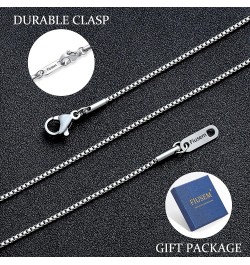 1.2mm Box Chain Necklace for Women, 16"-24" 18K Gold and Silver Plated Necklace Chain for Women, Thin Stainless Steel Chain W...