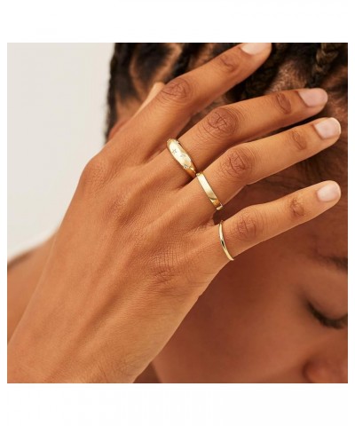 Chunky Gold Plated Rings for Women - Trendy Cubic Zirconia 14k Gold Filled Stackable Rings Gold Star Ring $10.35 Rings