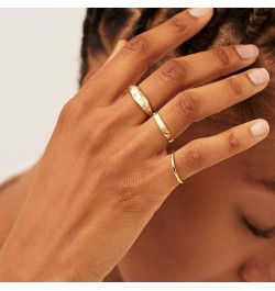 Chunky Gold Plated Rings for Women - Trendy Cubic Zirconia 14k Gold Filled Stackable Rings Gold Star Ring $10.35 Rings