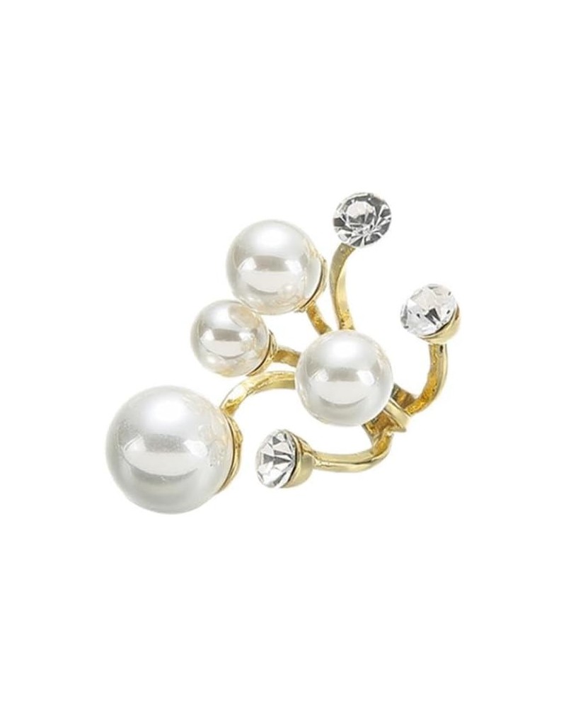 Pearl Ring Adjustable Open Pearl Stackable Ring Vintage Freshwater Pearl Finger Ring Pearl Statement Ring Jewelry for Women G...