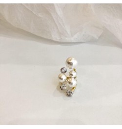 Pearl Ring Adjustable Open Pearl Stackable Ring Vintage Freshwater Pearl Finger Ring Pearl Statement Ring Jewelry for Women G...