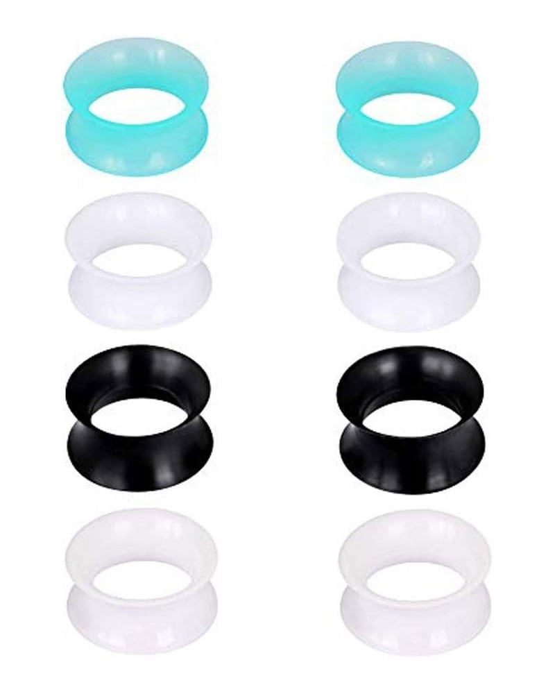 Silicone Ear Gauges Flesh Tunnels Plugs Stretchers Expander Double Flared Flesh Tunnels Ear Piercing Jewelry Soft Or Thick 6M...