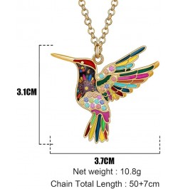 Cute Enamel Hummingbird Necklace Birds Rhinestones Pendant Jewelry Gifts Multicolor $7.01 Necklaces