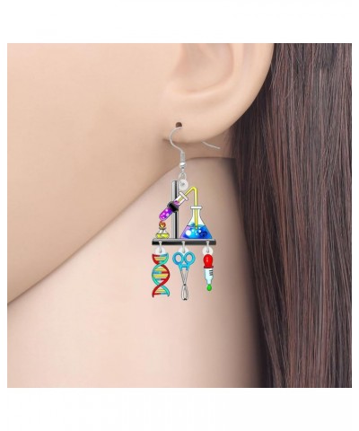 Cute Acrylic Teacher Earrings Back to School Dangle Fun Math Art Teacher Jewelry for Women Girls Kids Bulk Chemistry D $7.97 ...