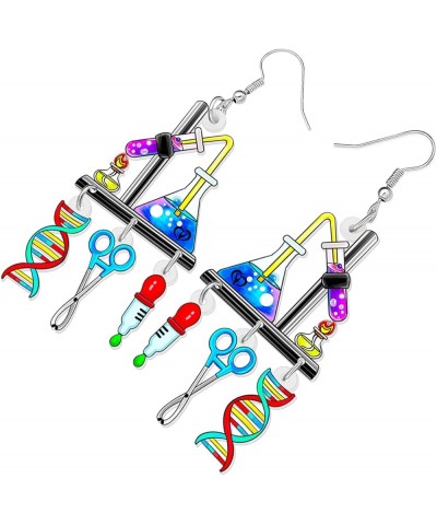 Cute Acrylic Teacher Earrings Back to School Dangle Fun Math Art Teacher Jewelry for Women Girls Kids Bulk Chemistry D $7.97 ...