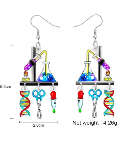 Cute Acrylic Teacher Earrings Back to School Dangle Fun Math Art Teacher Jewelry for Women Girls Kids Bulk Chemistry D $7.97 ...