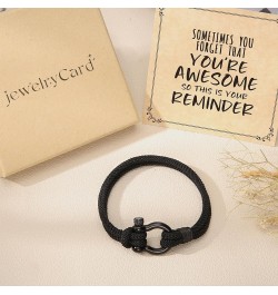 Jewelry&Card Inspirational gifts for Women, Men - Sometimes You Forget You're Awesome Bracelets with Natural Stone, Unique Sm...