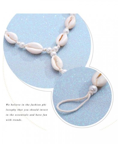 Boho Sea Shell Anklet Barefoot Sandals Pearls Anklets Beach Foot Jewelry for Women and Girls(Pack of 2) $10.43 Anklets