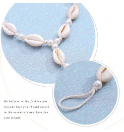 Boho Sea Shell Anklet Barefoot Sandals Pearls Anklets Beach Foot Jewelry for Women and Girls(Pack of 2) $10.43 Anklets