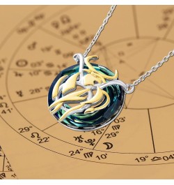 Gold Plated Sterling Silver Constellation Jewelry Zodiac Sign Necklace for Women/Girls Mother of Pearl Pendant Necklace 02-Ta...