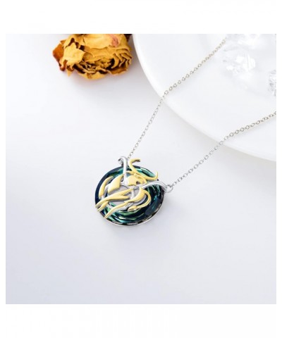 Gold Plated Sterling Silver Constellation Jewelry Zodiac Sign Necklace for Women/Girls Mother of Pearl Pendant Necklace 02-Ta...