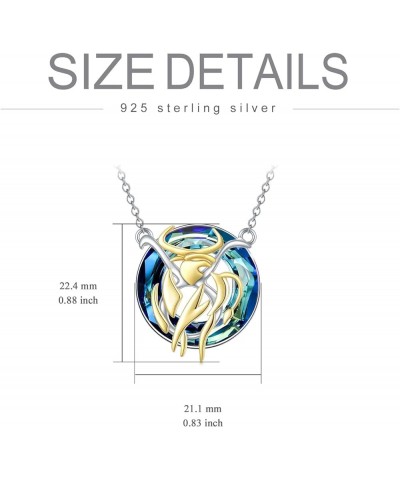 Gold Plated Sterling Silver Constellation Jewelry Zodiac Sign Necklace for Women/Girls Mother of Pearl Pendant Necklace 02-Ta...