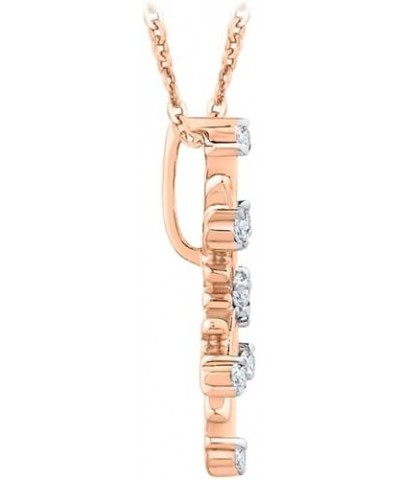 Diamond Snowflake Pendant Necklace in Gold or Sterling Silver (1/10 cttw, G-H, I3-I4) Rose Gold 14k $36.75 Necklaces