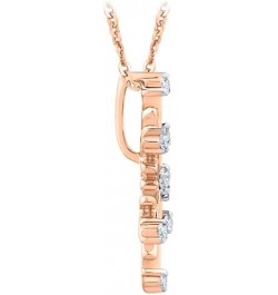 Diamond Snowflake Pendant Necklace in Gold or Sterling Silver (1/10 cttw, G-H, I3-I4) Rose Gold 14k $36.75 Necklaces