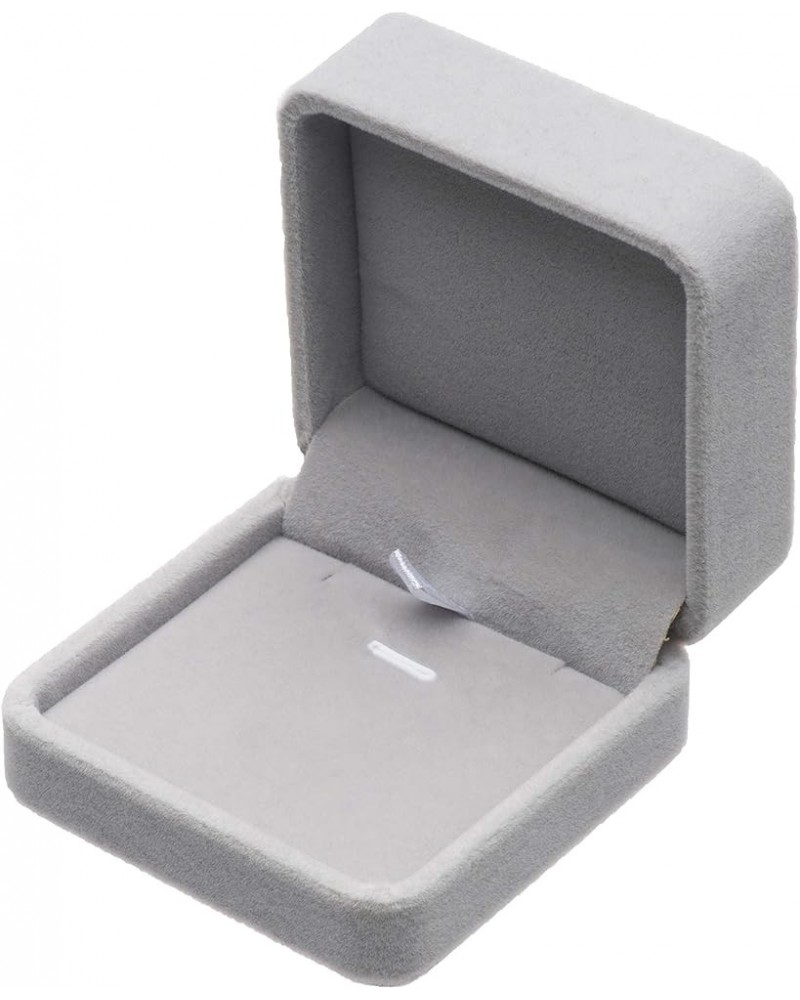 Classic Velvet Jewelry Gift Box Case for Necklace Pendant (Blue) Gray $8.11 Necklaces