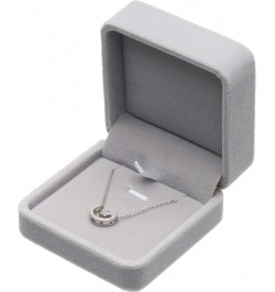 Classic Velvet Jewelry Gift Box Case for Necklace Pendant (Blue) Gray $8.11 Necklaces