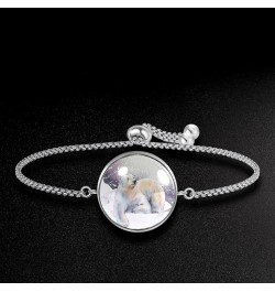 Adjustable Chain Bracelet for Women Fashion Jewelry Bracelets Birthday Christmas Friends Gifts, Polar Bear Lying in the Snow ...