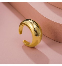 Chunky Gold Rings for Women Adjustable Silver Bold Thick Rings Gold Statement Rings Open Dome Ring Chunky Silver Rings for Wo...