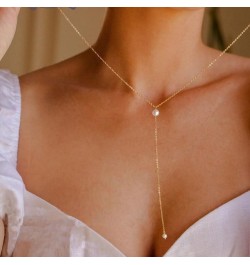 Dainty Pearl Necklaces for Women Girl 14K Gold Plated Layered Pearl Necklace Simple Pearl Choker Necklace Jewelry Gift Pearl ...