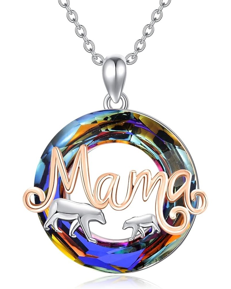 AENEAS 925 Sterling Silver Mama Bear Necklace | Mom Necklace Mama Bear Pendant Jewelry Mothers Day Gifts for Mom with S925 18...