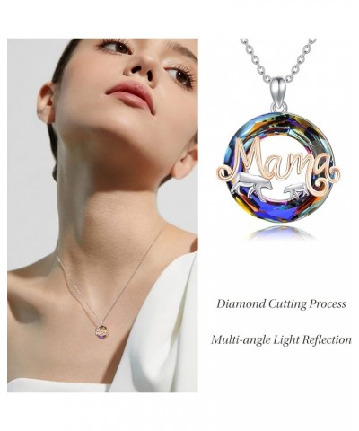 AENEAS 925 Sterling Silver Mama Bear Necklace | Mom Necklace Mama Bear Pendant Jewelry Mothers Day Gifts for Mom with S925 18...