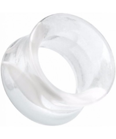 Marble Swirl Acrylic Double Flared WildKlass Ear Gauge Tunnel Plug (Sold as Pairs) 23/32" (18mm) Clear $10.06 Body Jewelry