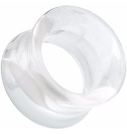 Marble Swirl Acrylic Double Flared WildKlass Ear Gauge Tunnel Plug (Sold as Pairs) 23/32" (18mm) Clear $10.06 Body Jewelry