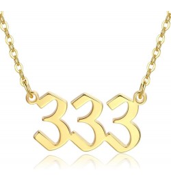 Angel Number Necklace 222 333 444 888 555 111 777 999 666 Necklace Gold Plated Bling Angel Choker Pendant Necklace for women ...