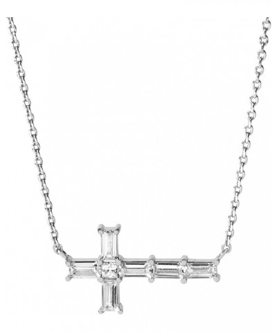 Cross Necklaces Silver Cross Necklace "He Carries Me $30.67 Necklaces