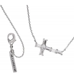 Cross Necklaces Silver Cross Necklace "He Carries Me $30.67 Necklaces