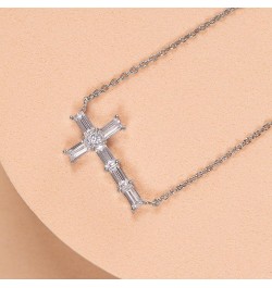 Cross Necklaces Silver Cross Necklace "He Carries Me $30.67 Necklaces