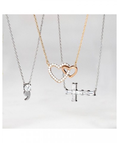 Cross Necklaces Silver Cross Necklace "He Carries Me $30.67 Necklaces