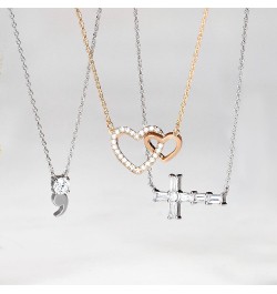 Cross Necklaces Silver Cross Necklace "He Carries Me $30.67 Necklaces