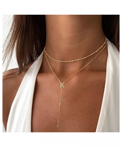 Long Initial Necklaces for Women - Dainty 16K Gold Plated Teen Girl Gifts Letter Initial Necklaces for Women Teen Girls Gold ...