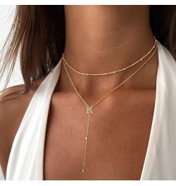 Long Initial Necklaces for Women - Dainty 16K Gold Plated Teen Girl Gifts Letter Initial Necklaces for Women Teen Girls Gold ...