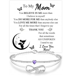 ???????? ???????? for Mom Birthday ???? ??? ??? from Daughter Son Birthstone Bracelets for Women Mother Mama Bonus Mom Stepmo...