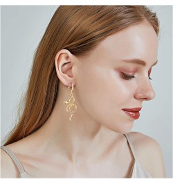 Gold Snake Earrings for Women Men Snake Dangle Small Hoop Earrings Zircon Earrings Punk Animal Earrings Huggie Earrings Hypoa...