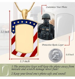 Custom Photo Dog Tag Necklace Personalized Memorial Necklace with Picture for Men & Women Customized Stainless Steel Jewelry ...