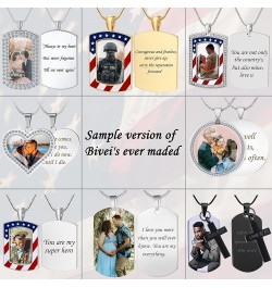 Custom Photo Dog Tag Necklace Personalized Memorial Necklace with Picture for Men & Women Customized Stainless Steel Jewelry ...