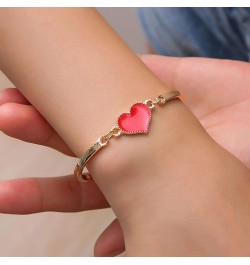 Women Fashion Simple Adjustable Love Heart Chain Bracelet Jewelry Accessory Gift,Bracelets for Women Teen Girls Gift Black $2...