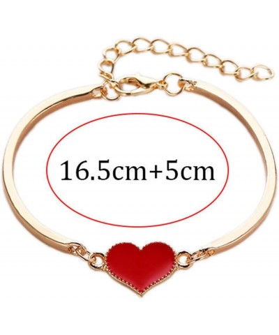 Women Fashion Simple Adjustable Love Heart Chain Bracelet Jewelry Accessory Gift,Bracelets for Women Teen Girls Gift Black $2...