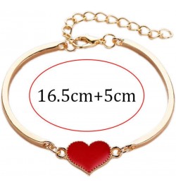 Women Fashion Simple Adjustable Love Heart Chain Bracelet Jewelry Accessory Gift,Bracelets for Women Teen Girls Gift Black $2...